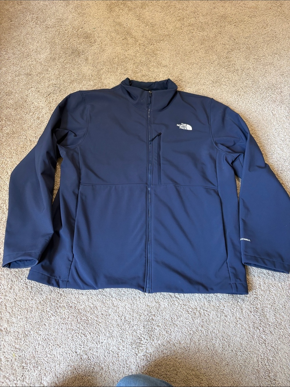 The North Face Apex Bionic Jacket Mens Navy Blue WindWall Full Zip Size XL